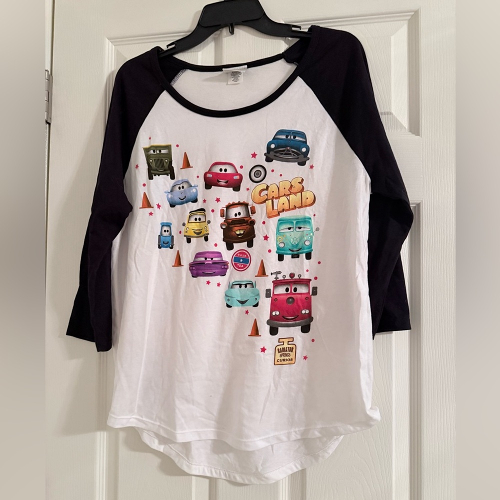 Disney Pixar Cars Land Raglan Tee - Black & White Jerrod Maruyama design